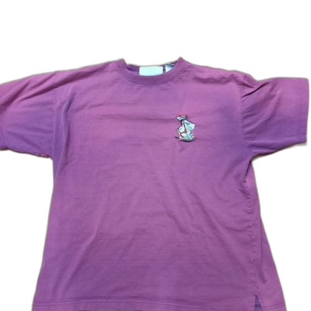 Popeye Sailor Man T Shirt Size Medium Baseball Embroidered Logo Purple Cartoon